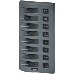 4309 - WeatherDeck® 12V DC Waterproof Switch Panel - 8 Position