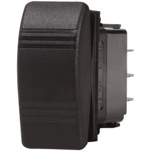 8290 - Contura Switch DPDT Black - (ON)-OFF-(ON)